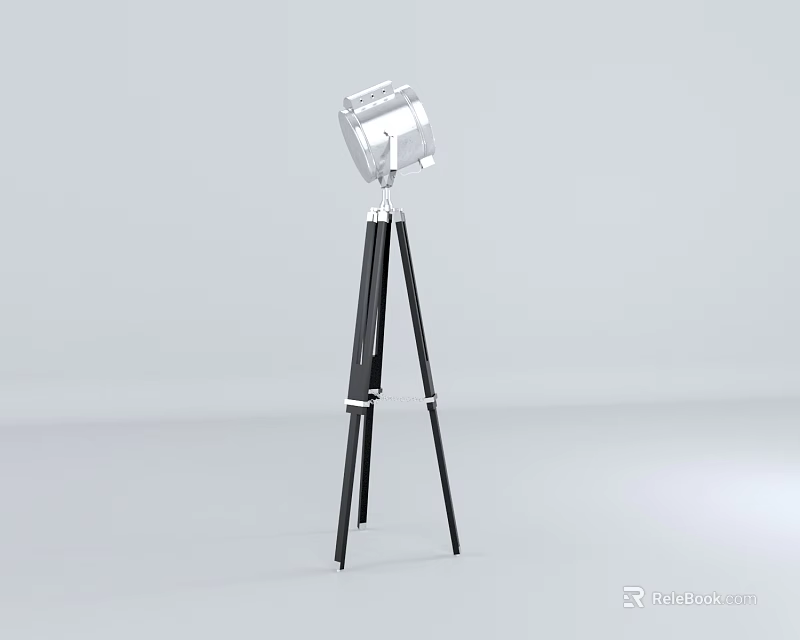Modern Tripod Floor Lamp With Metal Stand And Minimalist Design Style 3d model 