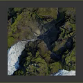 3D Topographic Model For Garden Landscape Featuring Mountain Terrain Green Vegetation And Streams
