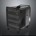 Mobile Steel Tool Cabinet With Multiple Drawers And Rolling Wheels For Tools 3d model