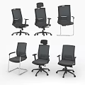 Modern Office Chairs Featuring Mesh Back Adjustable Designs And Stylish Styles 3d model