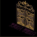 Wrought Iron Gate Courtyard Gate Entrance Gate Community Gate 3d model