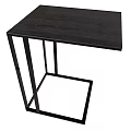 Modern Minimalist Side Table With Black Metal Geometric Frame For Living Room Decor