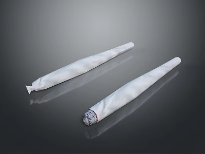 Two White Long Strip Household Supplies For Daily Home Use 3d model
