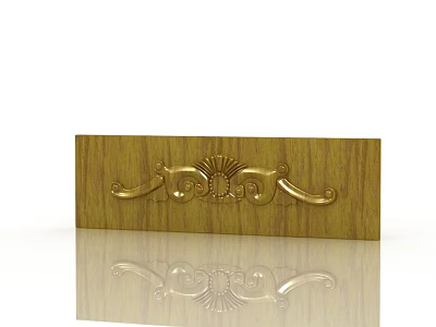 Jane European wardrobe door panel 3d model