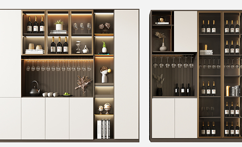 Modern Wine Cabinet 3d model