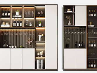 Modern Wine Cabinet 3d model