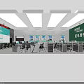 Modern Control Room With Multiple Computer Monitors Workstations Map Outline Wall And Bright Ceiling Lighting 3d model