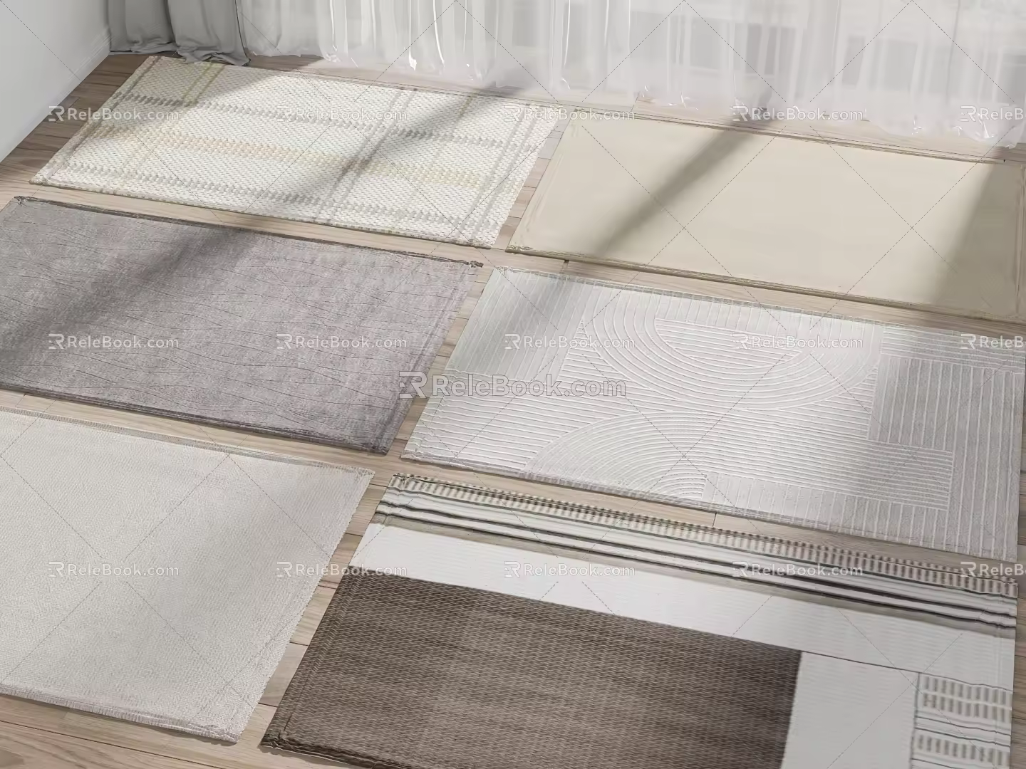 Modern Square Carpet Carpet 3d model