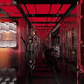 Feelstar Bar Interior With Red Black Decor Red Lighting Mirror Floor And Wall Art