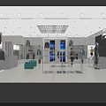 Bright Clothing Store Interior With Mannequins Clothes Racks And Modern Lighting