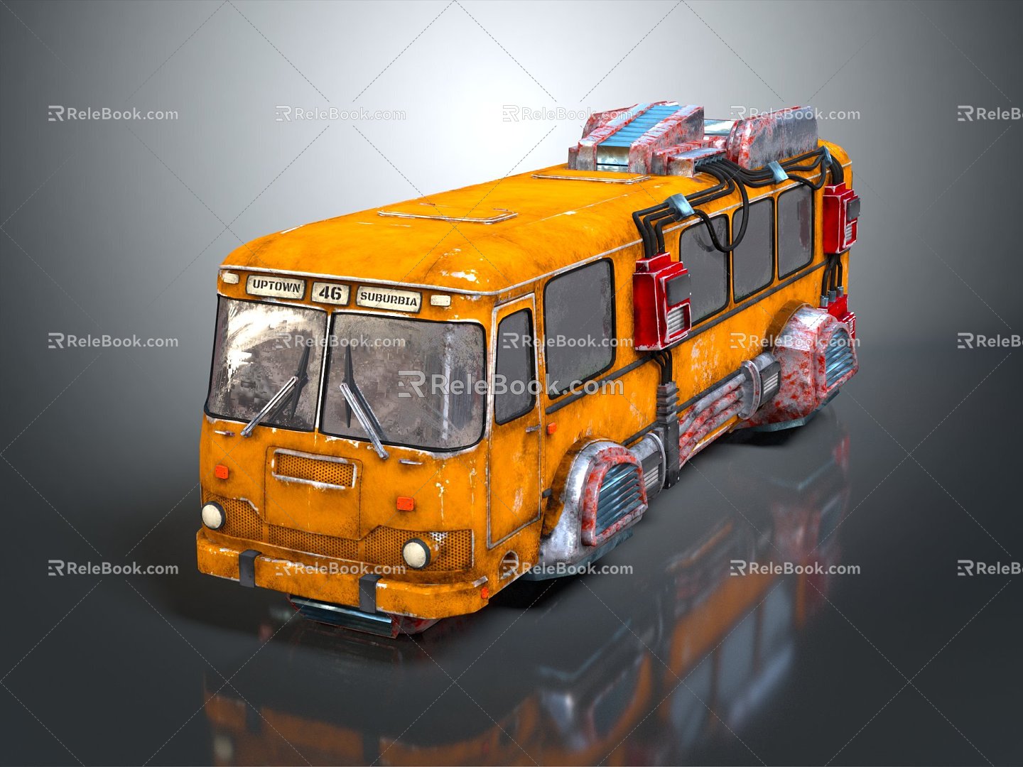 INDUSTRIAL LOFT BUS OLD BUS BUS BUS BUS CMB MEDIUM VAN 3d model