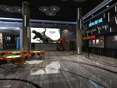 Modern Cinema Hall 3d model