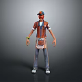 Striped Shirt Apron Cap And Wrist Bracelet As Practical Household Daily Items
