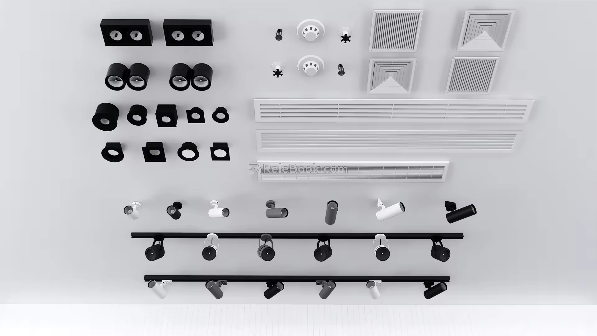Modern Downlight Track Light 3d model