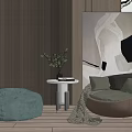 Modern Casual Sofa Combination Lazy Sofa Combination 3d model