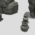 Natural Wood and Stone Decorative Pieces Featuring Unique Organic Textured Surfaces