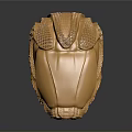 Golden Weapon With Detailed Texture Shiny Surface And Ornate Design Isolated On Dark Background