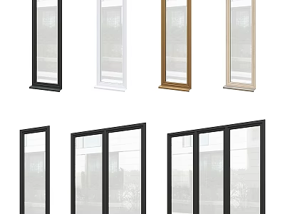 Stylish Casement Windows With Various Designs And Color Options For Modern Homes 3d model