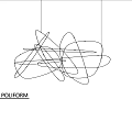 Chandelier with Irregular Lines 3d model