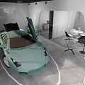 Hyundai Auto Show Car Showroom 3d model