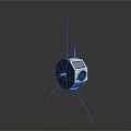 Advanced Space Probe With Solar Panels Antenna And Landing Legs Design