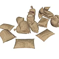 Household Storage Burlap Sacks With Beans Grains And Various Dry Goods