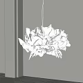Soft White Hanging Chair With Fluffy Fabric Design For Cozy Indoor Living Space