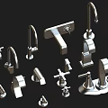 Various Modern Faucet Designs For Home Bathroom And Kitchen Use 3d model