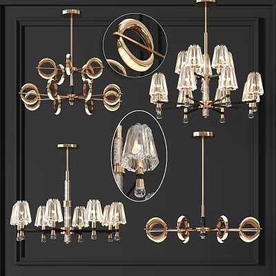 Modern chandelier crystal chandelier 3d model