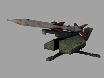 Air Defense Missile Tracking Missile Military Weapon Rocket Military Games 3d model