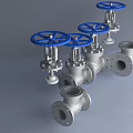Valve DN80 DN100 hand valve gate valve flange valve pipeline needle valve check valve globe valve 3d model