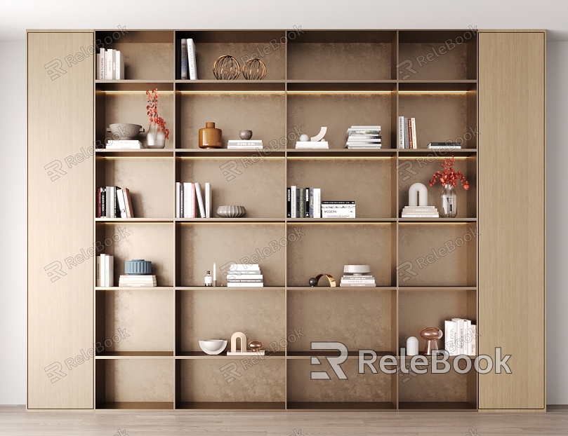 Modern bookcase model