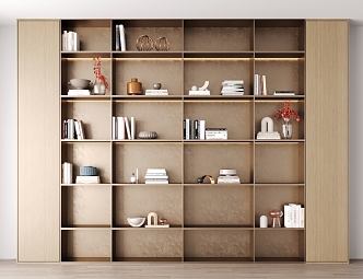 Modern bookcase 3d model