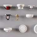 Diverse Fire Safety Equipment Collection With Smoke Detectors And Fire Alarm Devices
