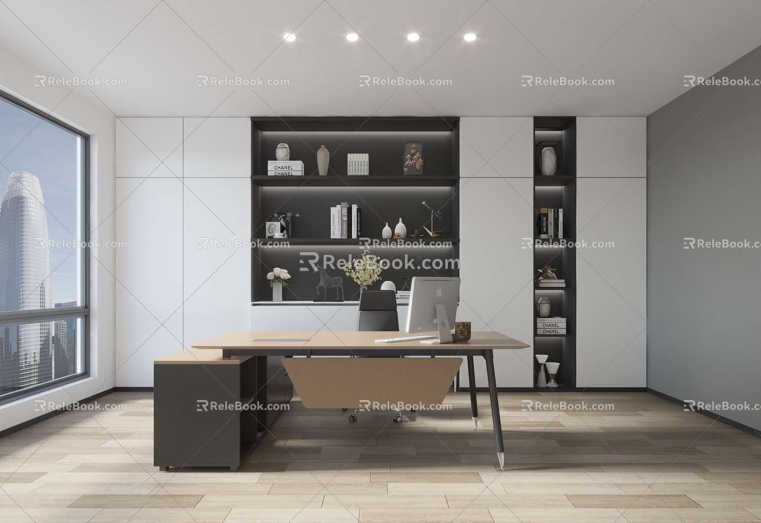 Modern Office Manager Room 3d model