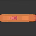 Vintage Orange Pink Tram Model With Multiple Windows And Overhead Wire Design