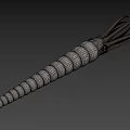Realistic Marine Cephalopod Model With Spiral Body Extended Tentacles And Large Eye