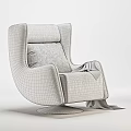 Cozy Orange Upholstered Armchair Featuring Curved Backrest And Metal Base With Throw Blanket