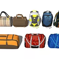 Assorted Travel Bags in Multiple Colors with Handheld Backpack and Duffel Styles