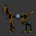 Modern robot dog robot dog robot warrior robot police 3d model