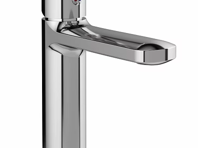 Modern Chrome Faucet With Sleek Handle And Polished Finish For Bathroom 3d model