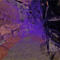 Red Rock Canyon Pathway With Natural Stone Walls And Sandy Floor
