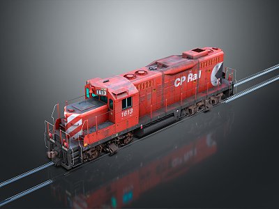 vintage train steam train carriage locomotive head steam carriage train vehicle 3d model