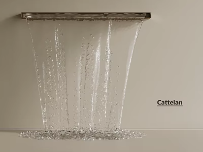 Cattelan Wall Mounted Water Feature With Flowing Water And Modern Design 3d model