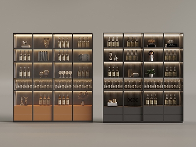 Modern Glass Wine Cabinet model