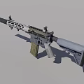 AR15 submachine gun 3d model