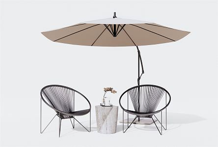 Modern Outdoor Table and Chair Outdoor Chair Rattan Leisure Chair Outdoor Single Sofa 3d model