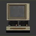 Classic Vintage Computer With CRT Monitor Keyboard And Retro Design Features