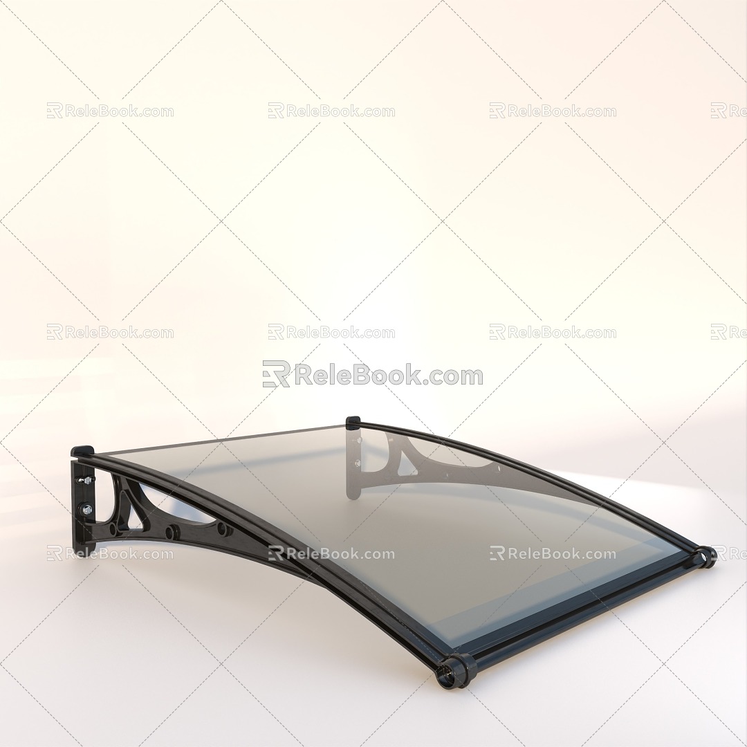 Sunshade Canopy Steel Structure Canopy Glass Canopy Tempered Glass Canopy 3d model