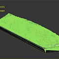 Ancient Stone Wall 3D Model With Green Grass And Surrounding Stones
